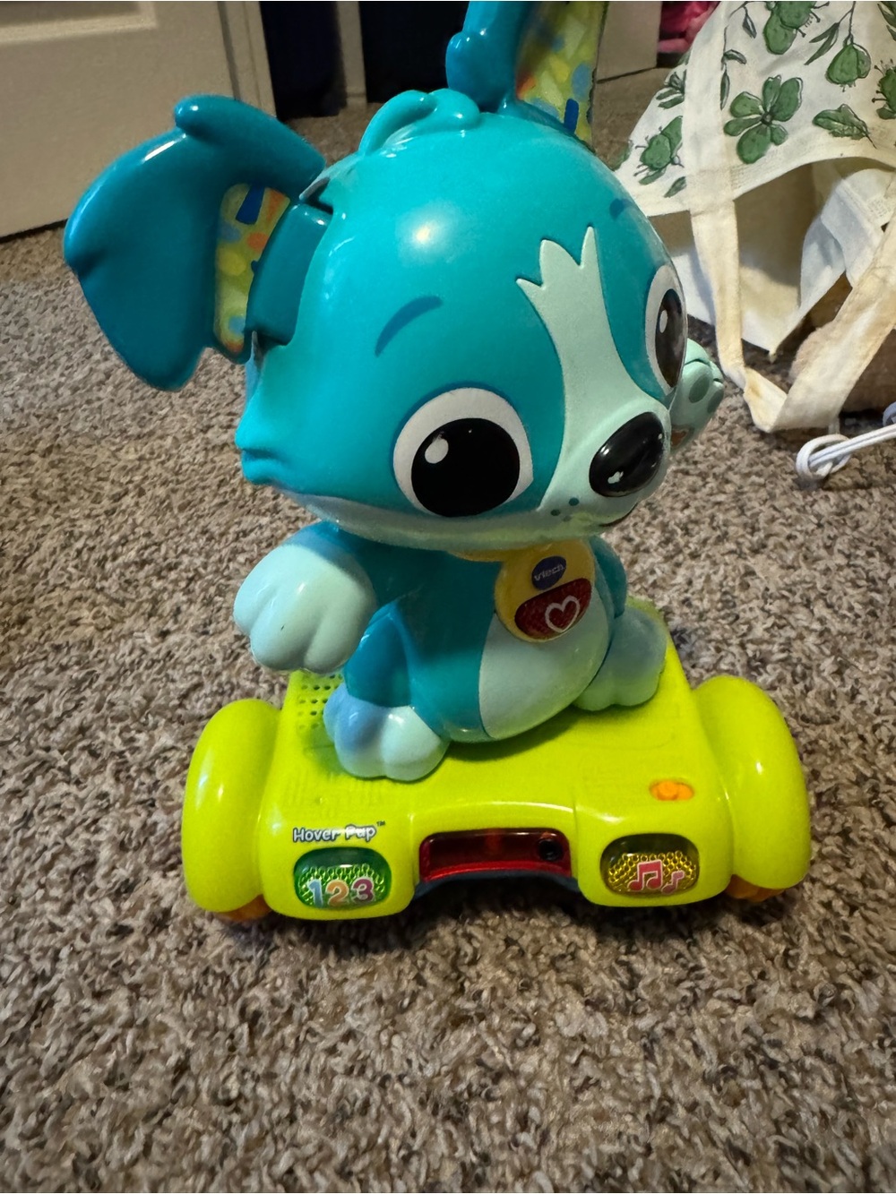 Bright Blue Interactive Puppy Ride-On Toy by